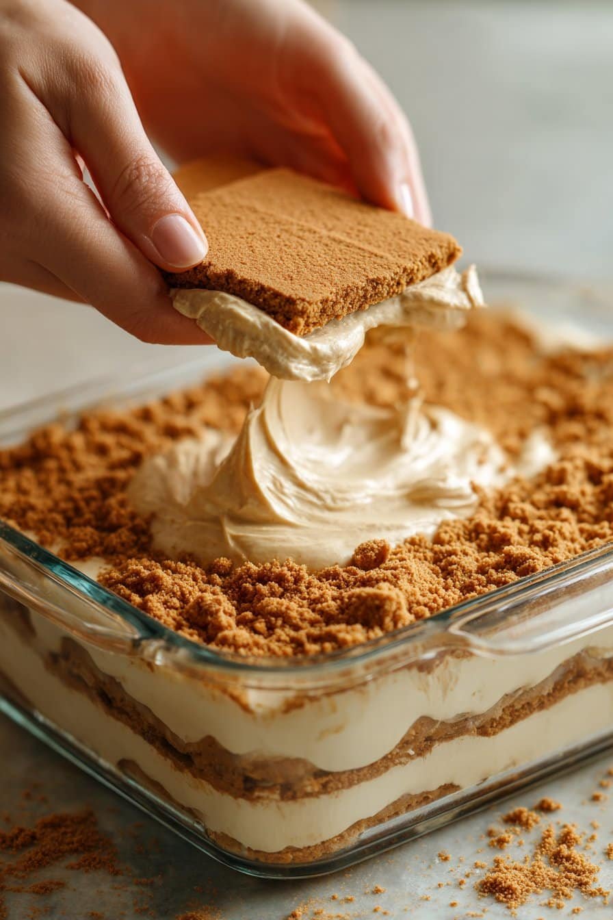 Biscoff Banana Pudding instructions process