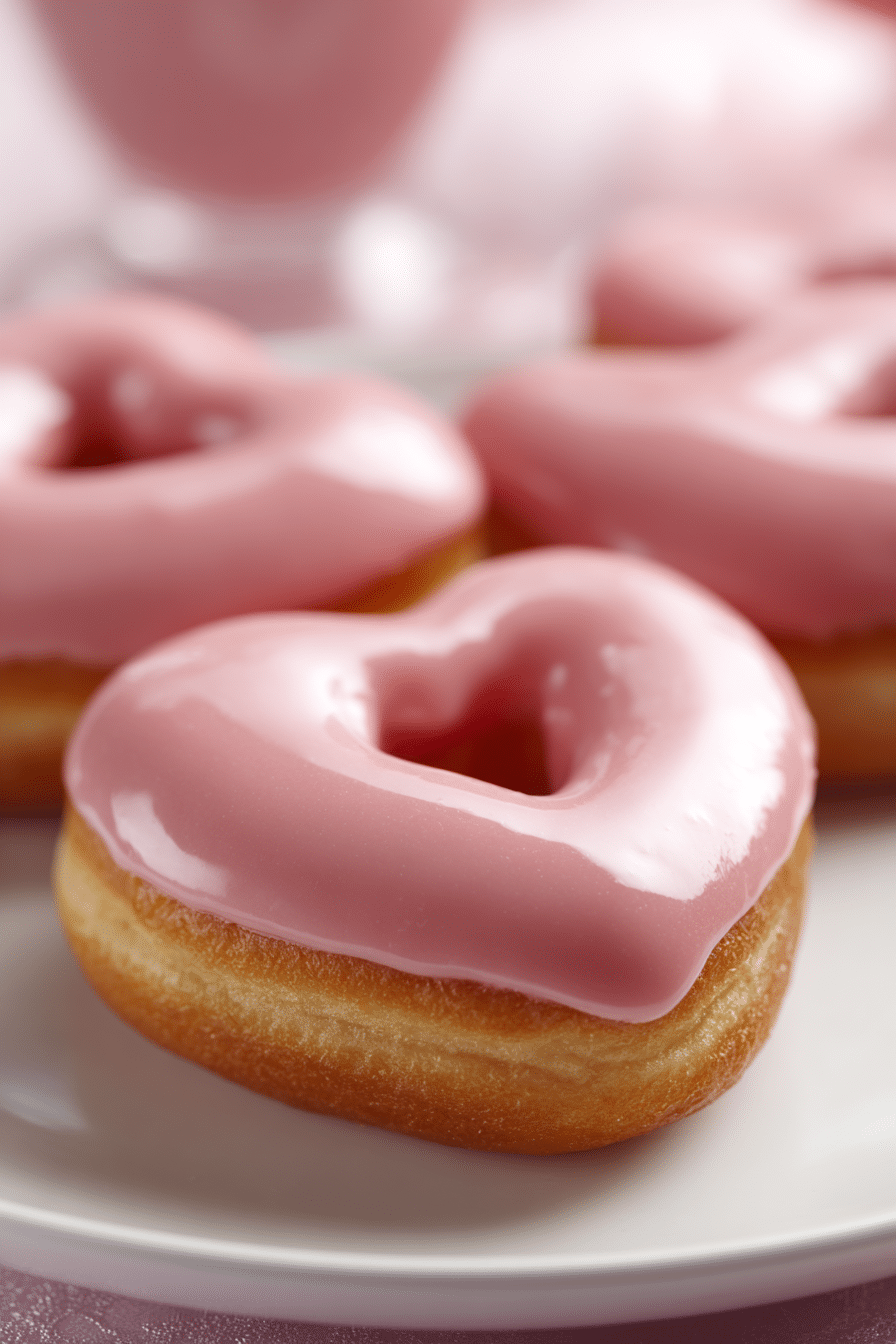 Heart Shaped Doughnuts serving