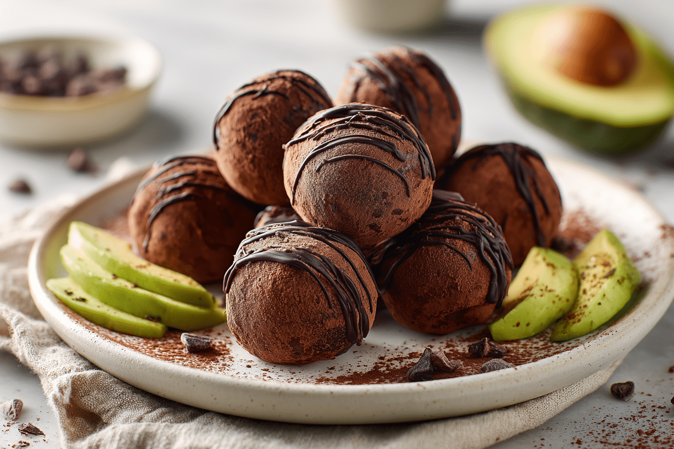 Avocado Cacao Truffles (No Refined Sugar) featured