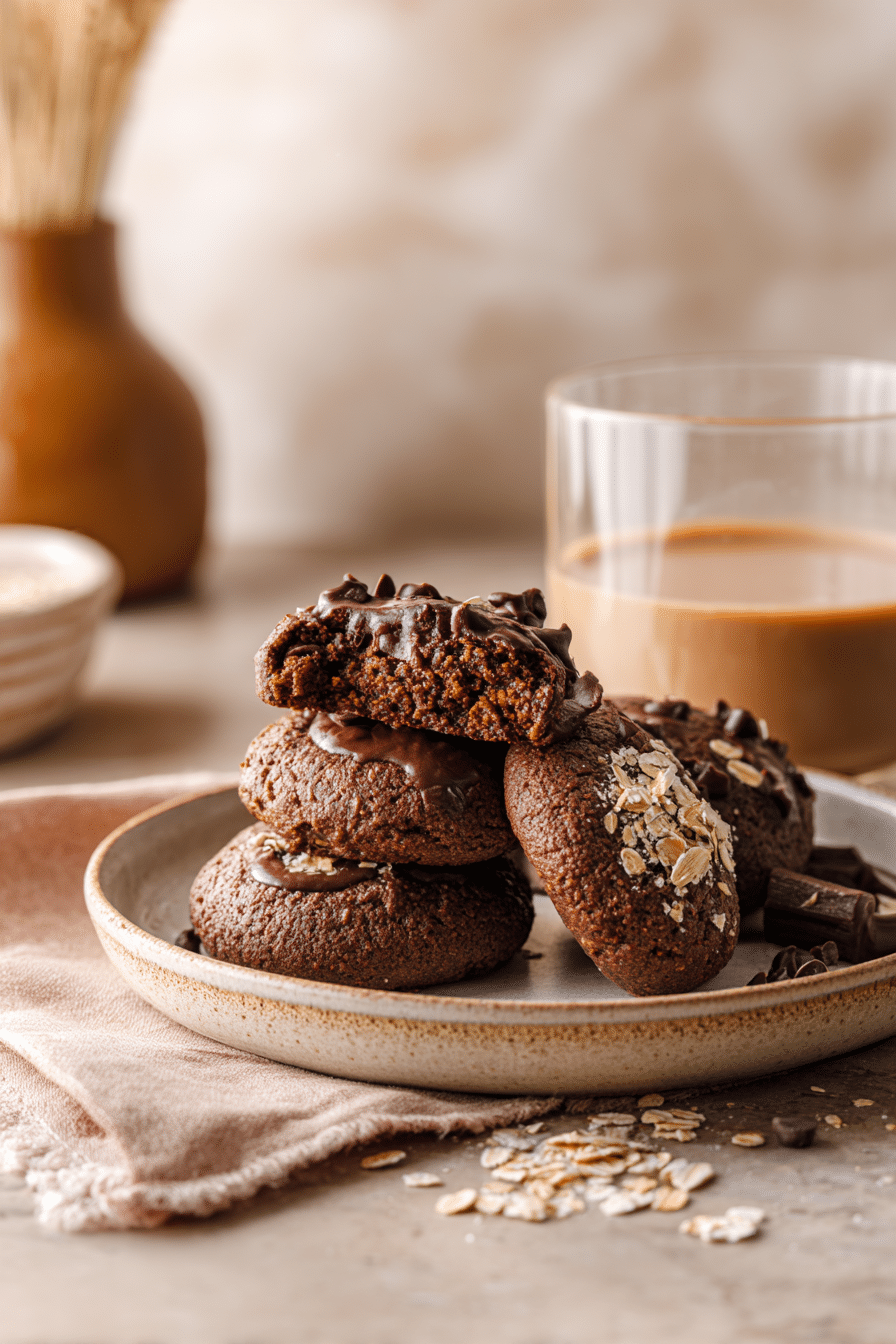 Cocoa Banana Chickpea Cookies serving