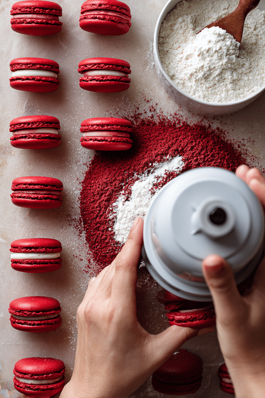 Easy Red Velvet Macarons Recipe – Cookin' with Mima | Recipe | Sweet recipes desserts, Sweet snacks recipes, Food processor recipes instructions process