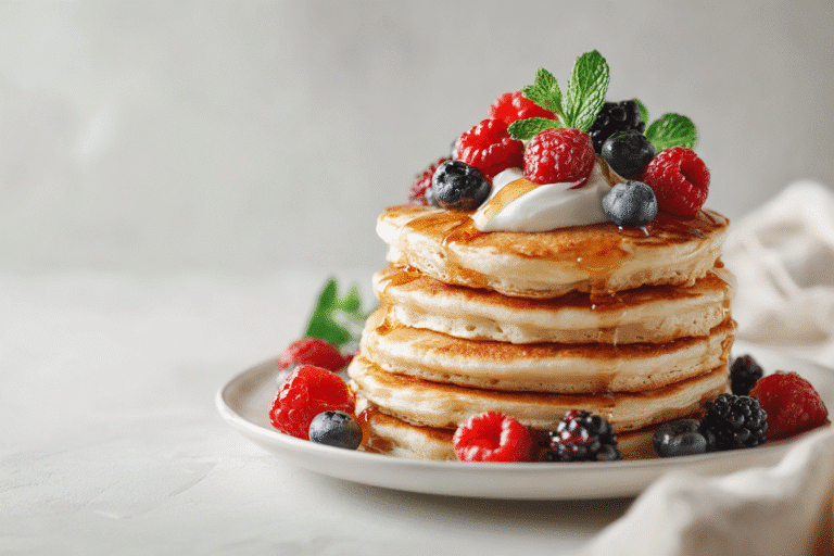 Almond Flour Pancakes featured