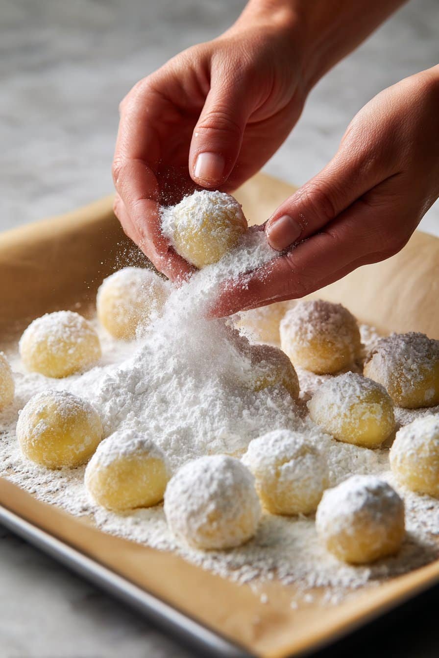 White Chocolate Limoncello Truffles instructions process