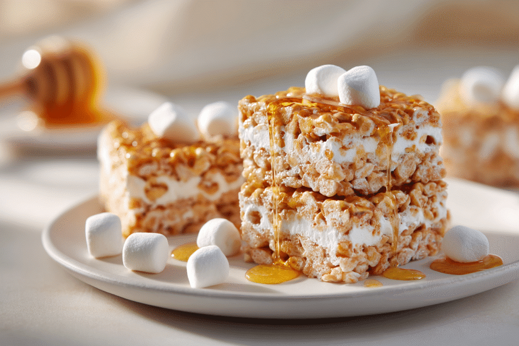 Honeycomb Marshmallow Treats featured