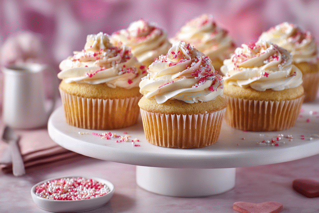 Delightful Valentine’s Day Vanilla Cupcakes Recipe to Share featured