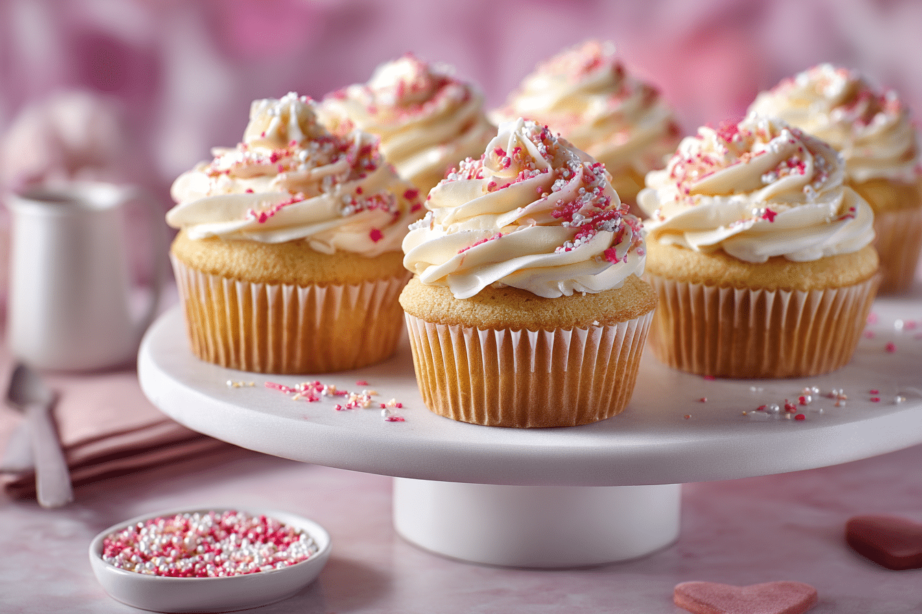 Delightful Valentine’s Day Vanilla Cupcakes Recipe to Share featured