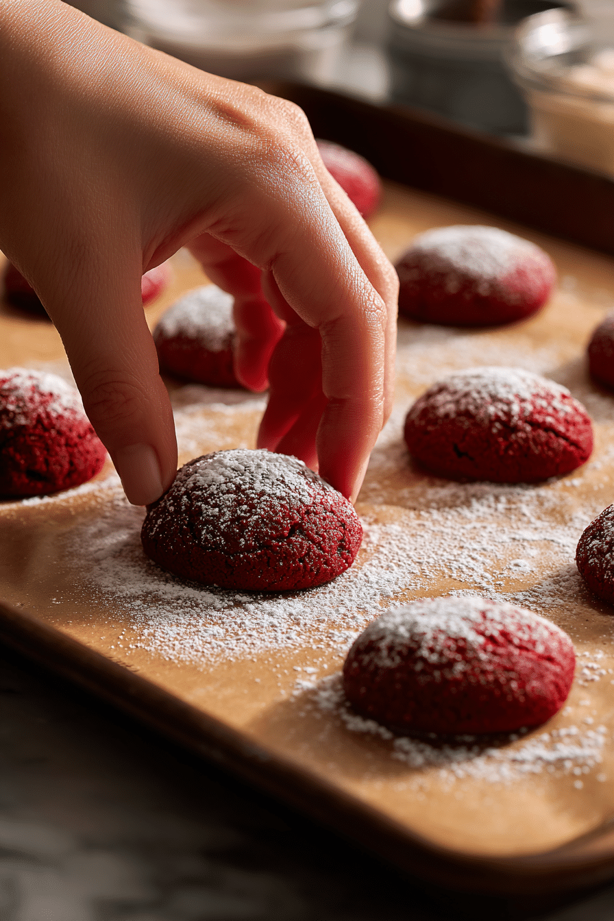 Irresistible Red Velvet Blossom Cookies to Brighten Your Day instructions process