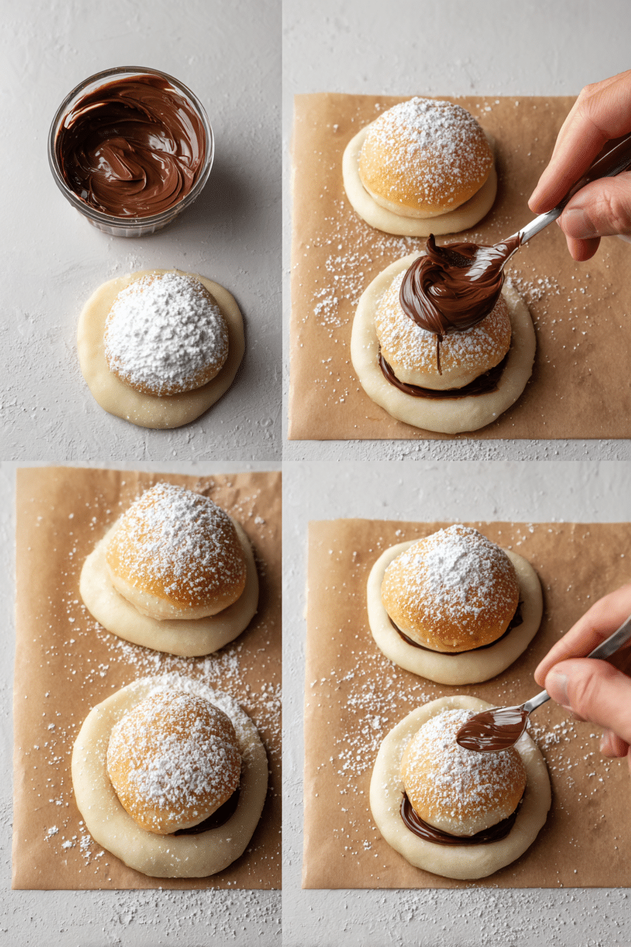 Air Fryer Nutella Beignets serving