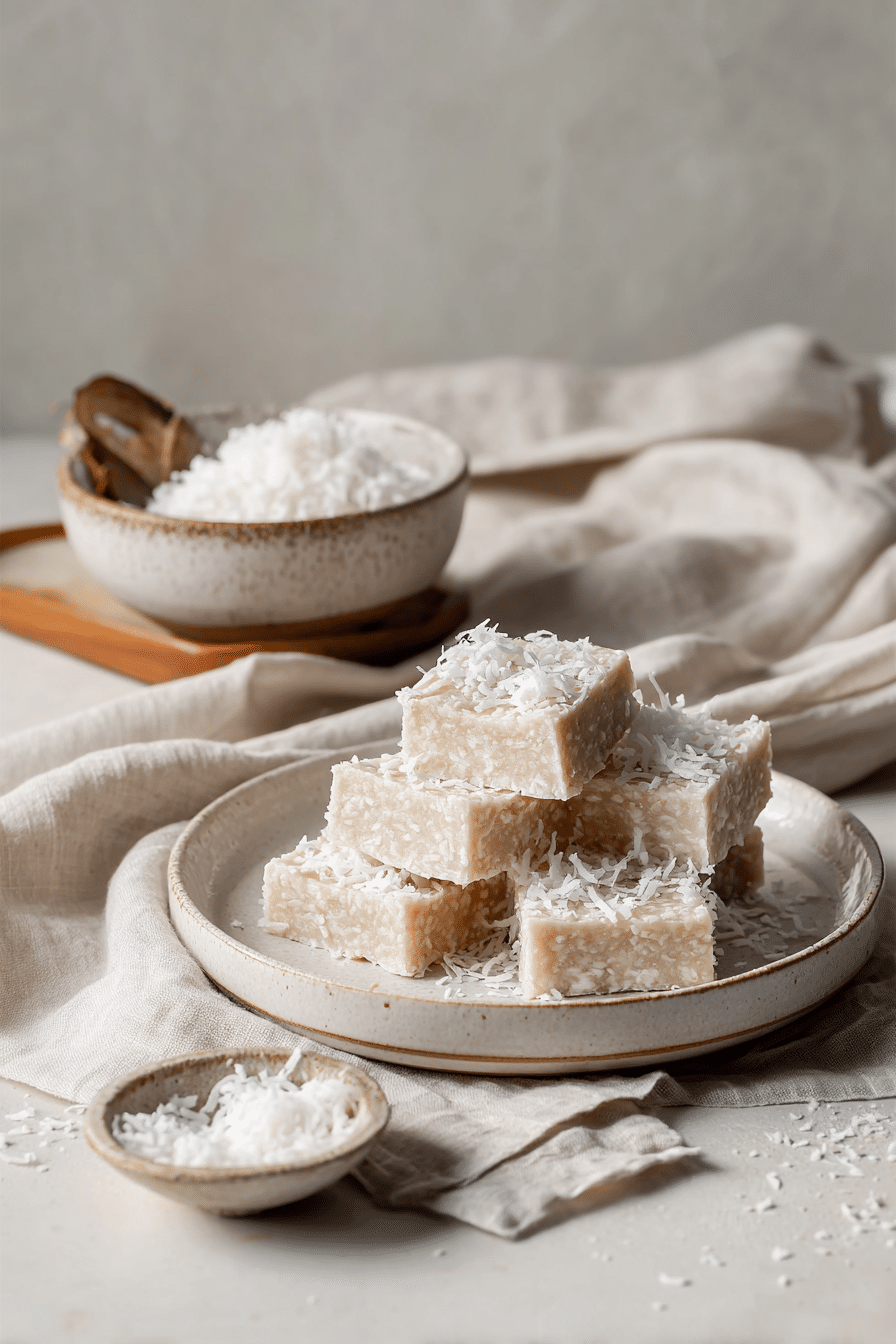 Coconut Protein Vanilla Bars serving