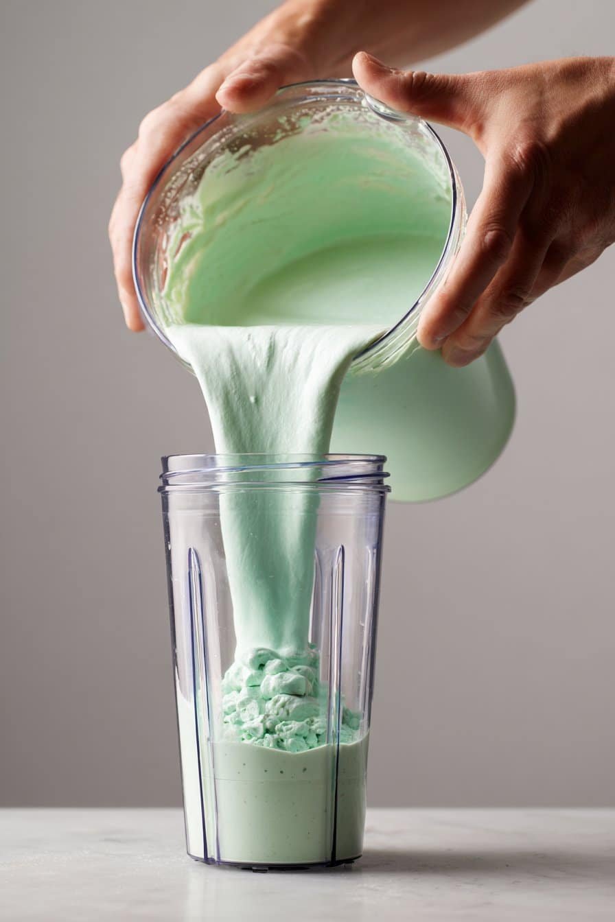 Ninja Creami Mint Chocolate Chip Ice Cream instructions process