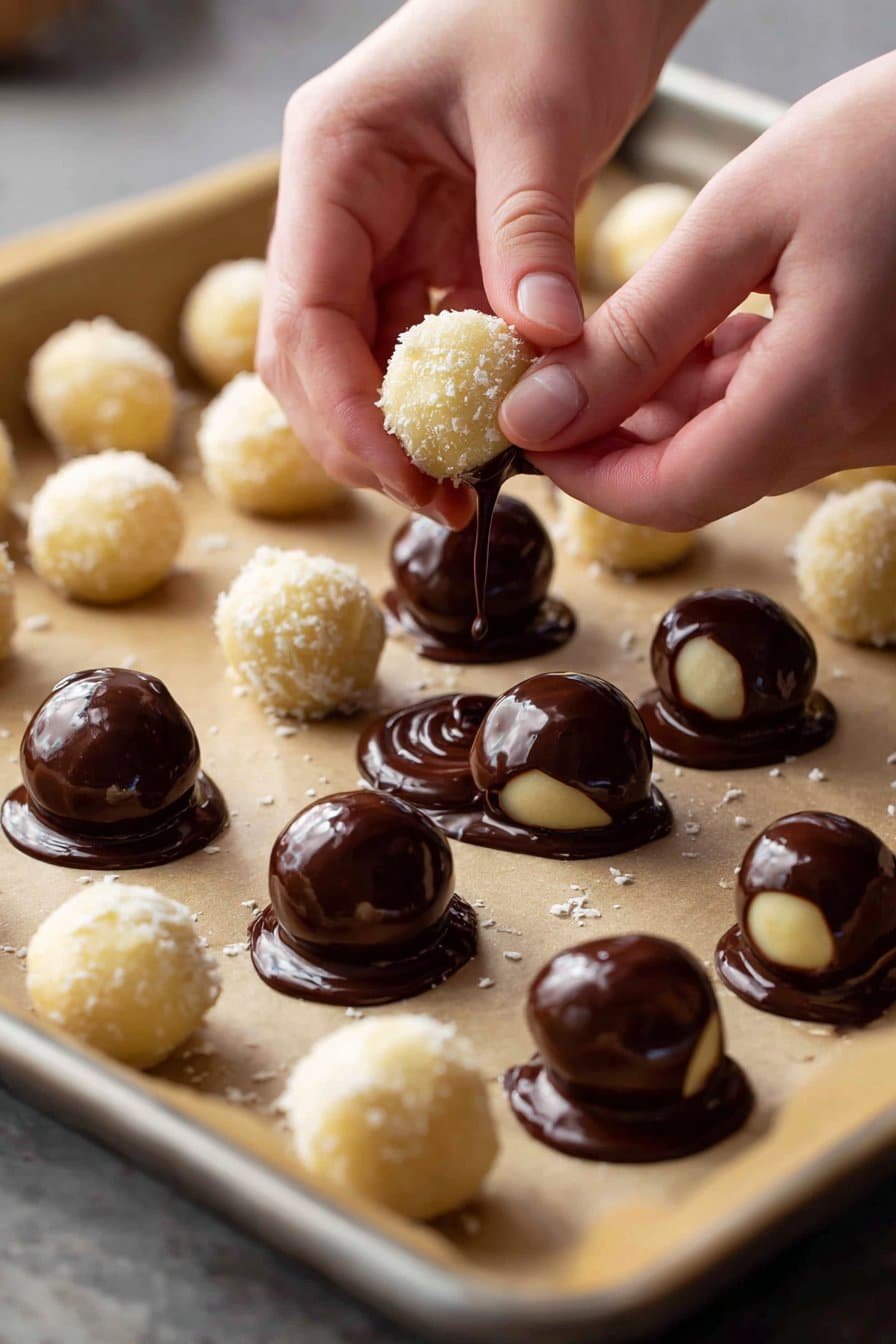 Eggnog Truffles instructions process