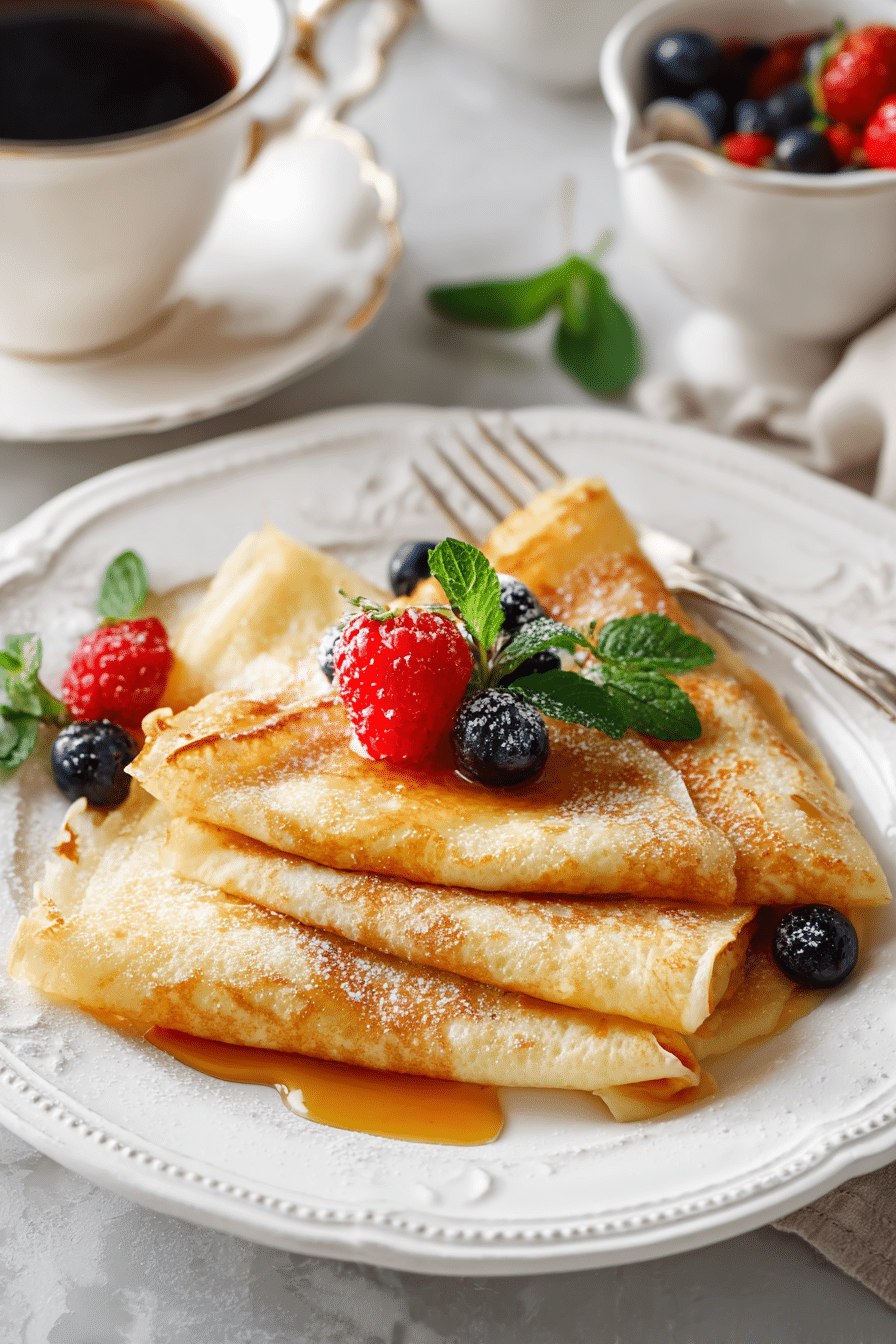 Low-Carb Crepes serving