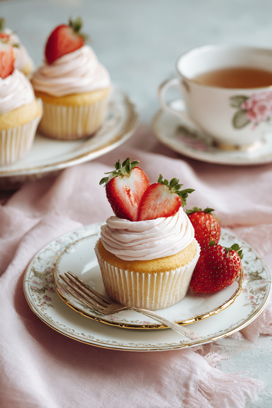 Vanilla Cupcakes serving