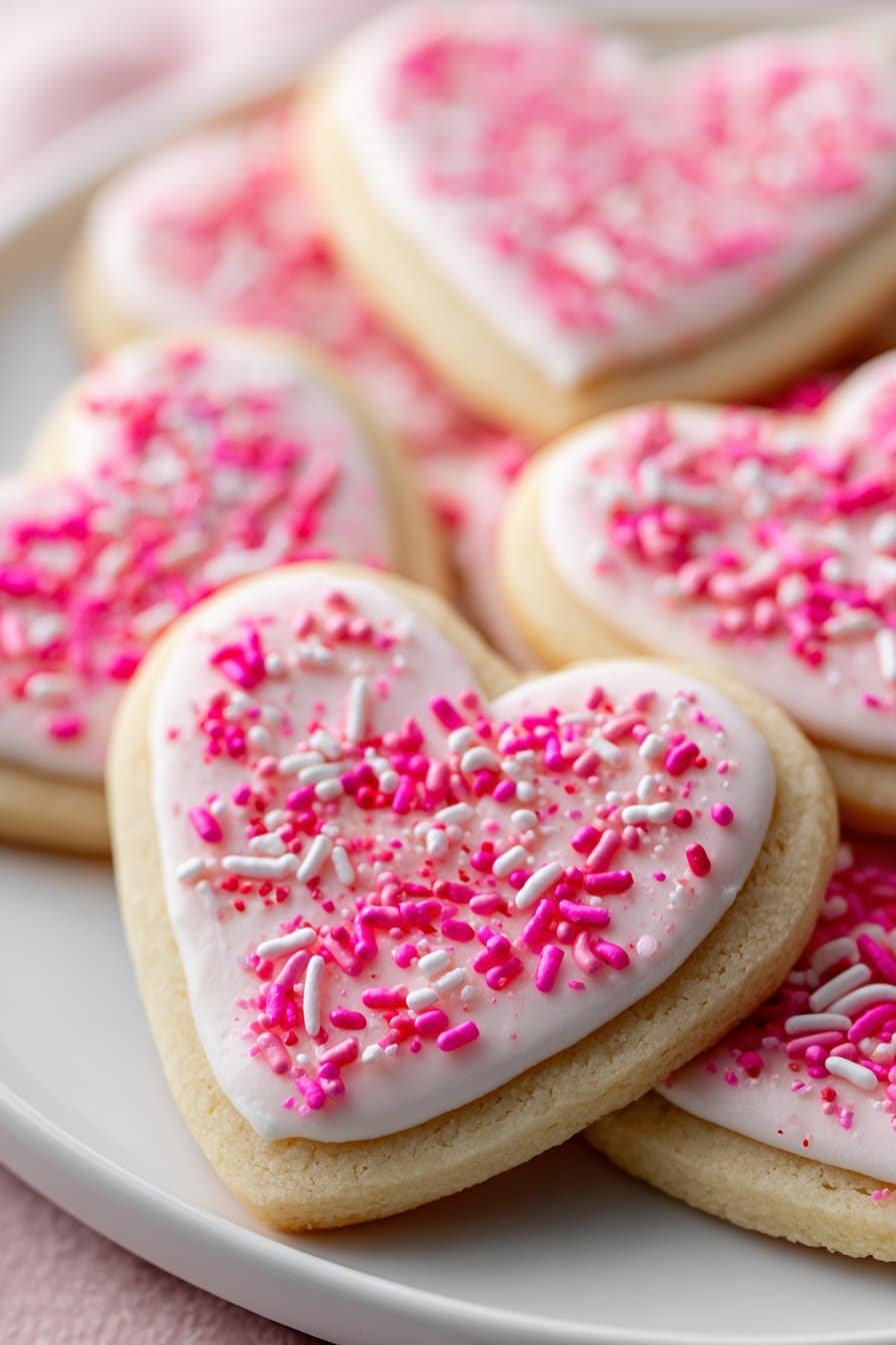 Valentine Sugar Cookies serving
