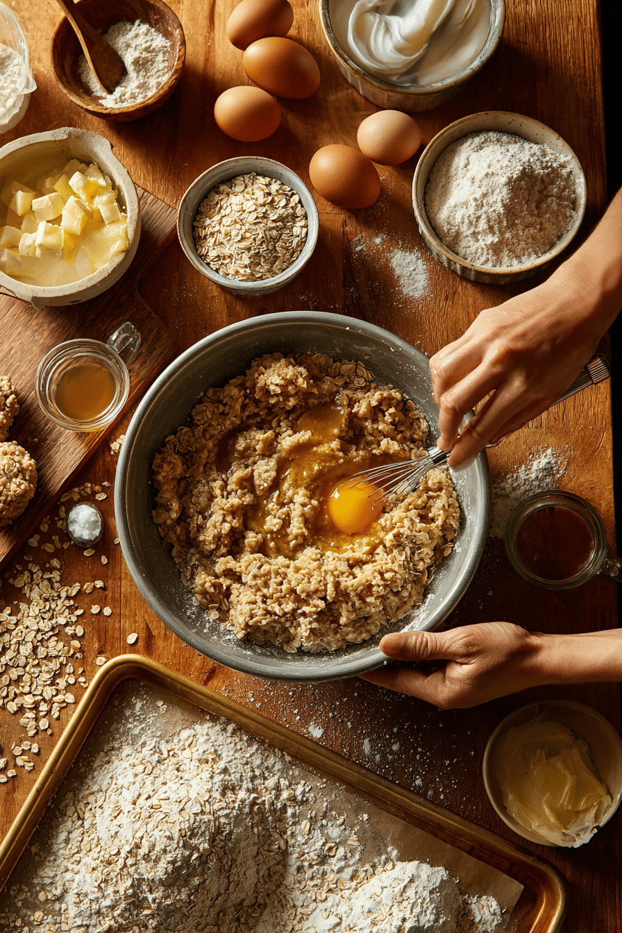 Old Fashioned Iced Oatmeal Cookies instructions process
