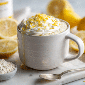 Lemon Protein Mug Cake recipe card
