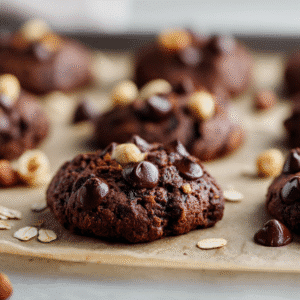 Cocoa Banana Chickpea Cookies recipe card