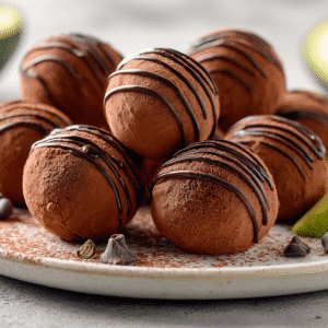 Avocado Cacao Truffles (No Refined Sugar) recipe card