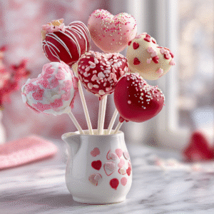 Valentine’s Day Heart-Shaped Cake Pops recipe card