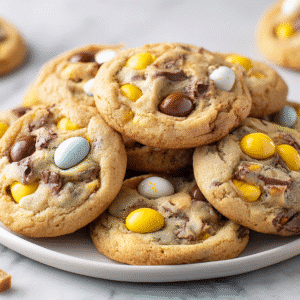 Cadbury Egg Cookies recipe card