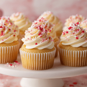 Delightful Valentine’s Day Vanilla Cupcakes Recipe to Share recipe card