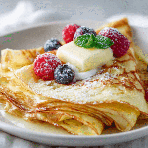 Low-Carb Crepes recipe card