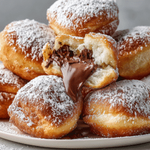 Air Fryer Nutella Beignets recipe card