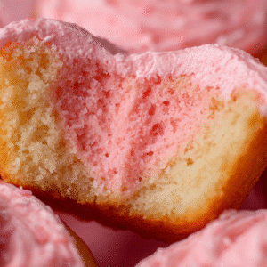 Valentine's Day Heart-Shaped Cupcakes recipe card