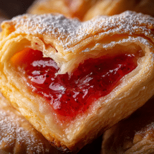 Valentine's Day Puff Pastry Hearts recipe card