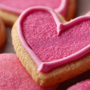 Valentine's Day Heart Cookies recipe card
