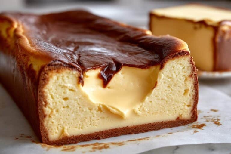 Burnt Basque Cheesecake in a Loaf Pan featured