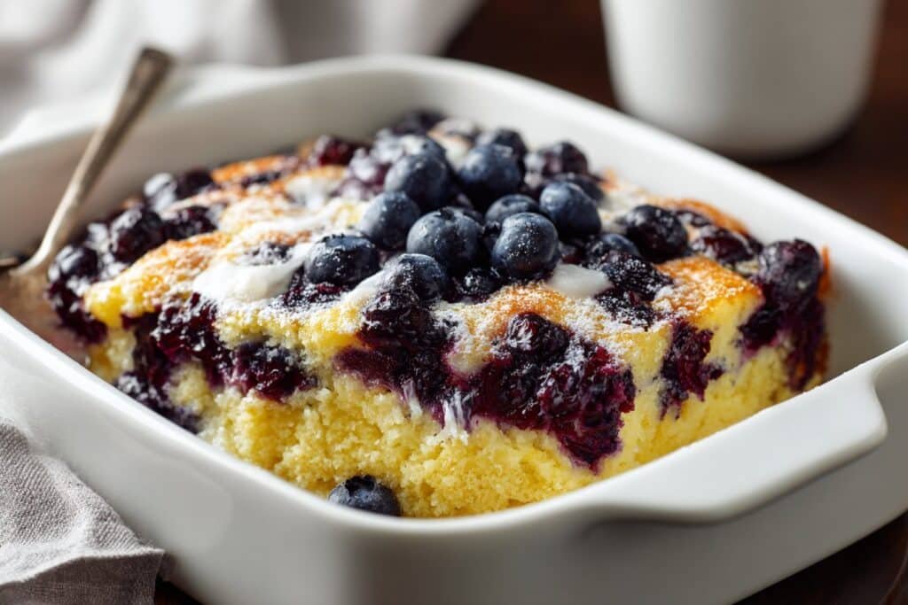 Blueberry Cheesecake Dump Cake featured