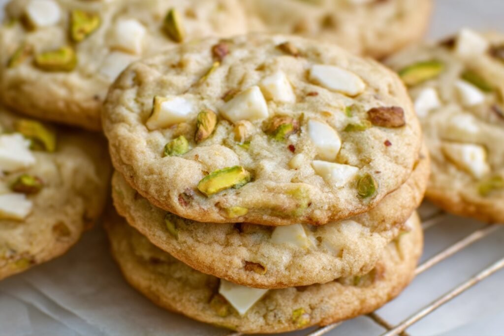 White Chocolate Pistachio Cookies featured