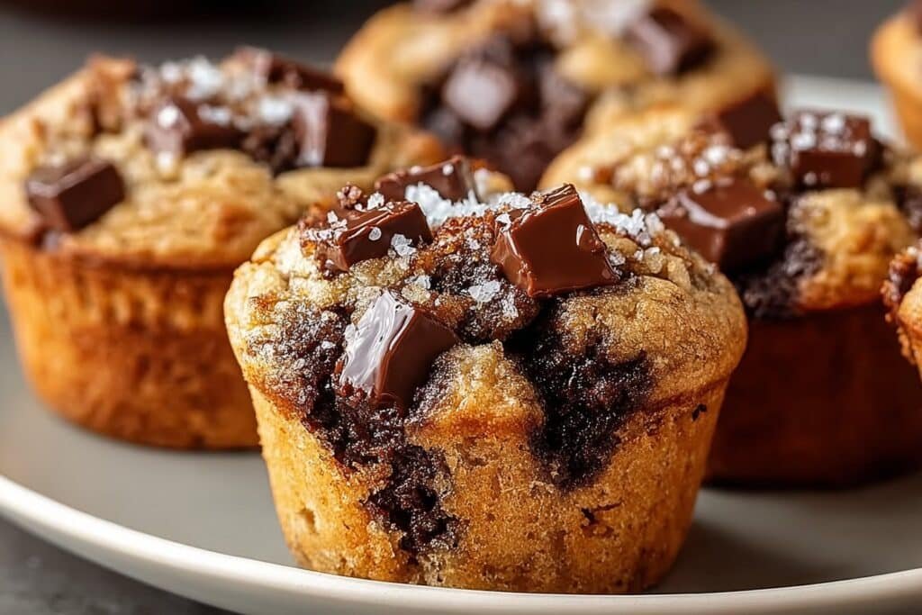 Salted Caramel Chocolate Chunk Muffins featured