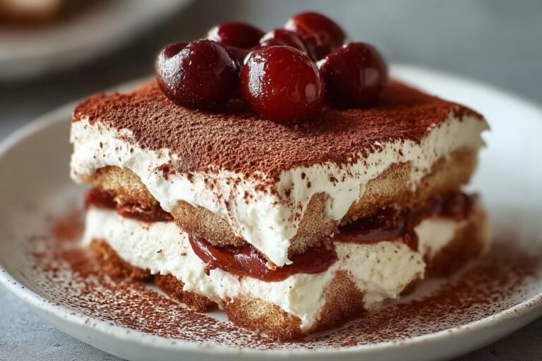 Cherry Almond Extract Tiramisu featured