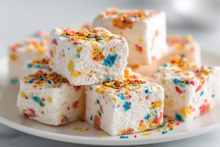 Fruity Pebble Vanilla Marshmallows Cookies featured