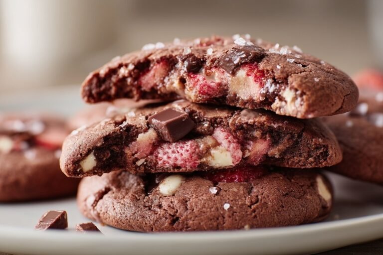 Chocolate Strawberry Cookies featured