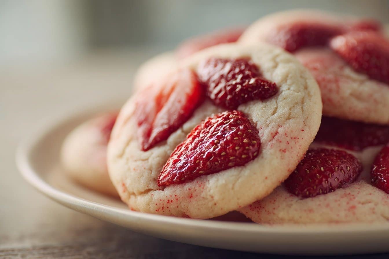 Strawberry Sugar Cookies featured