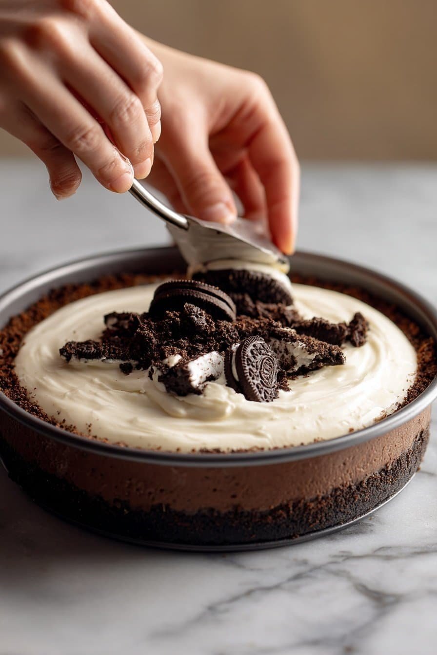 Protein Oreo Cheesecake instructions process