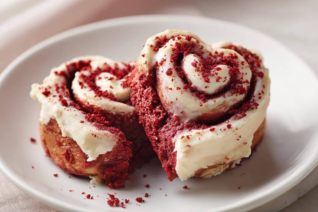 Red Velvet Cinnamon Rolls featured