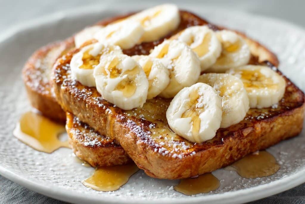 Protein French Toast with Bananas featured