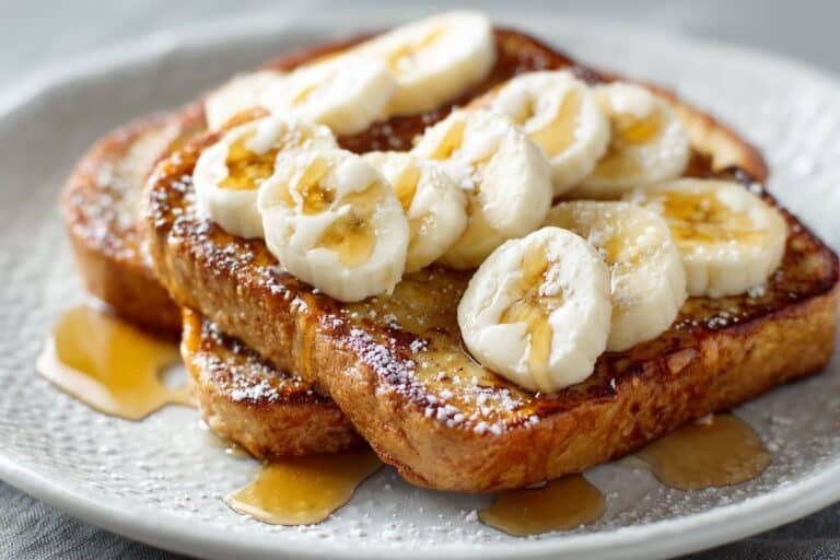 Protein French Toast with Bananas featured