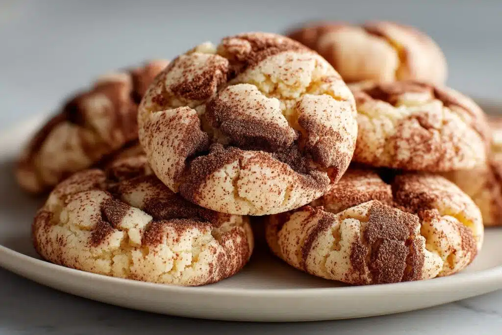 Tiramisu Crinkle Cookies featured