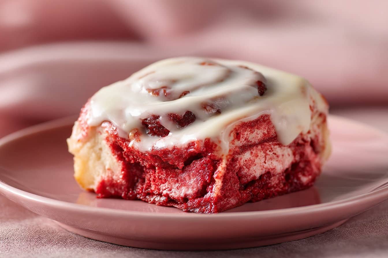 Red Velvet Cinnamon Rolls featured