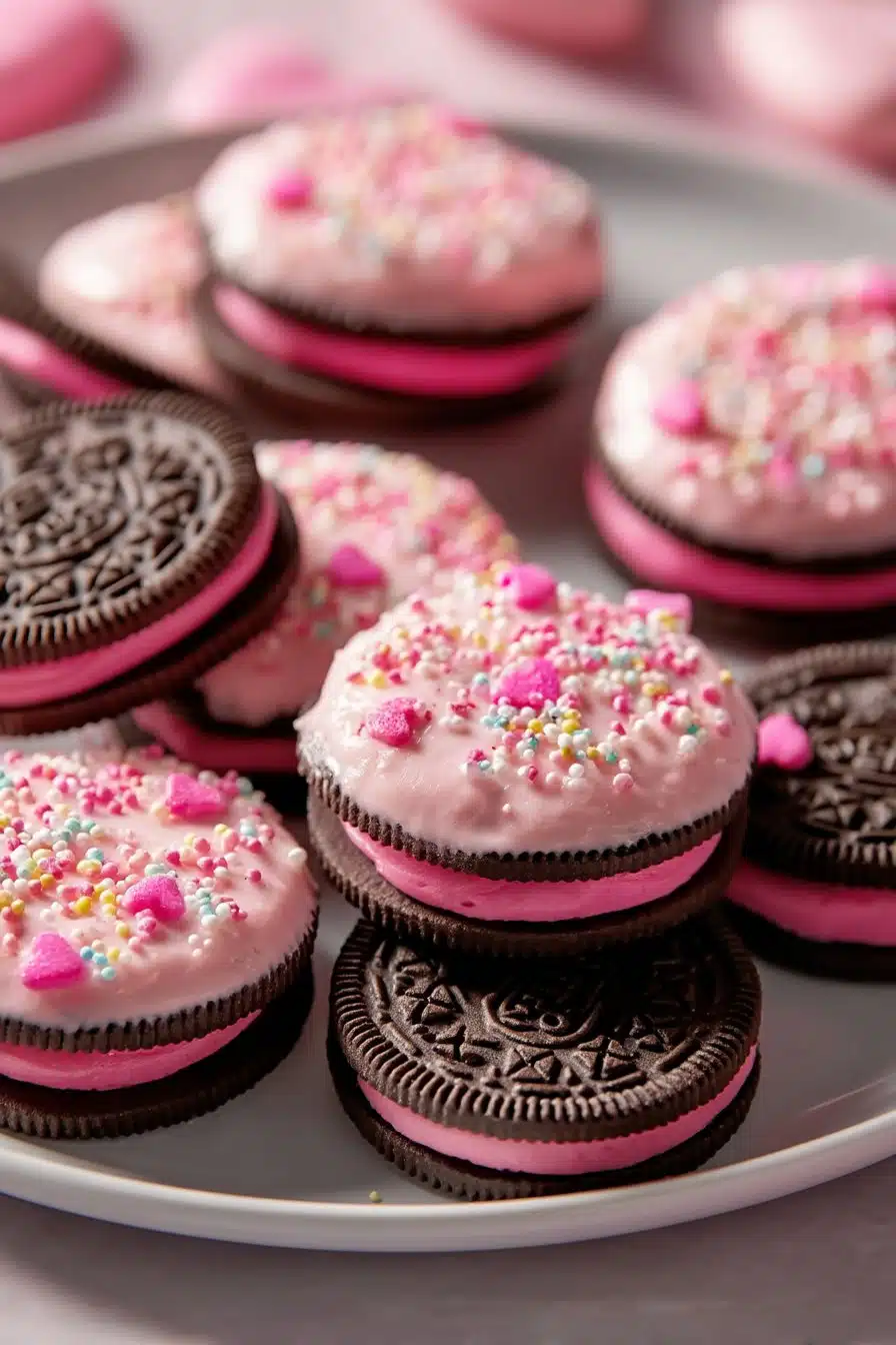 Oreo Valentines Pink Candy Wafers Delight serving