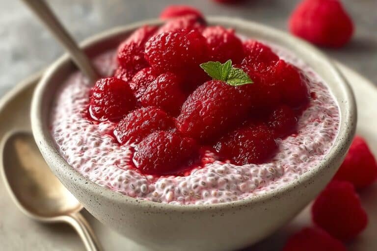 Raspberry Chia Seed Pudding featured