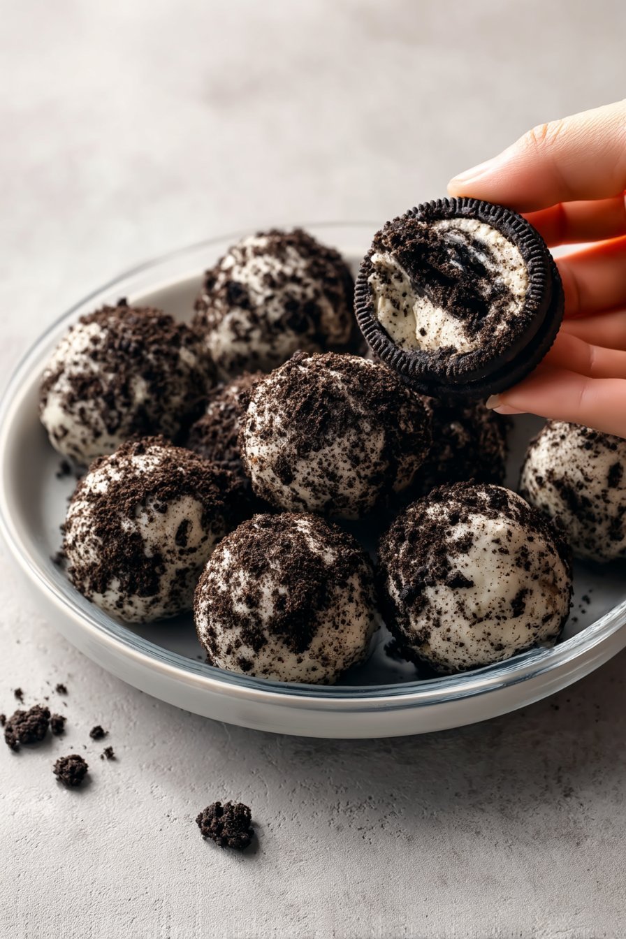 Oreo Protein Balls serving