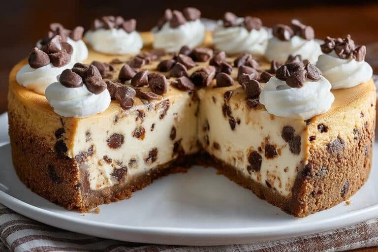 Chocolate Chip Cookie Cheesecake featured