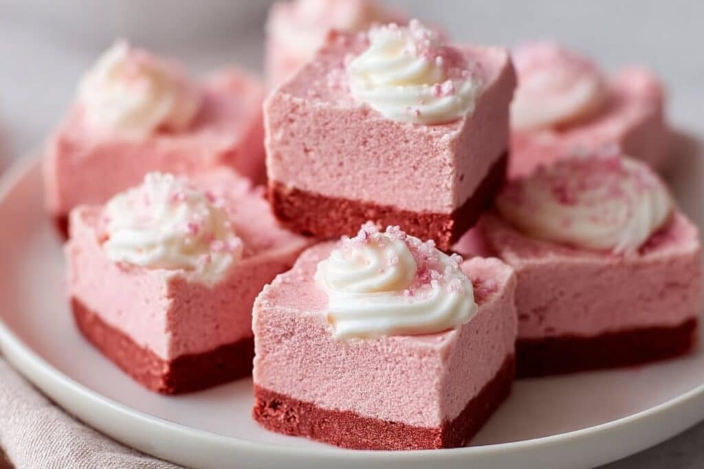 Pink Velvet Cheesecake Bites featured