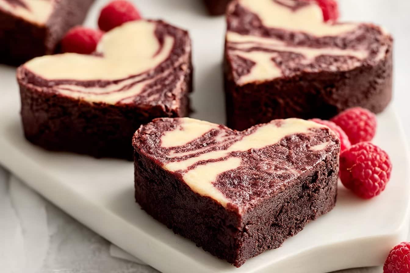 Heart Shaped Brownies featured